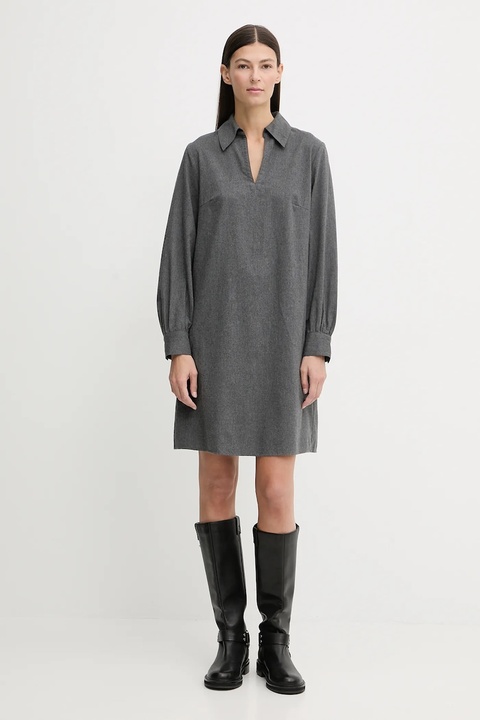 Marc O'Polo sukienka bawełniana kolor szary mini prosta 510089621497 - zdjęcie produktu nr 2