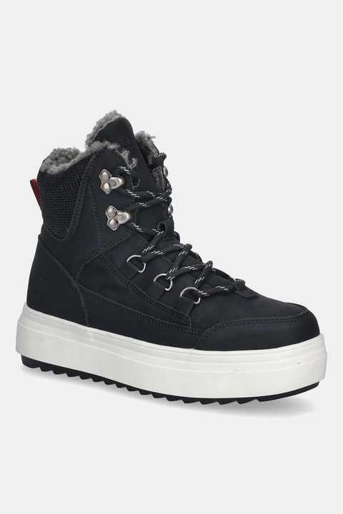 U.S. Polo Assn. botki ICY007 damskie kolor czarny na płaskim obcasie ocieplone ICY007W/EUH1 - zdjęcie produktu nr 1