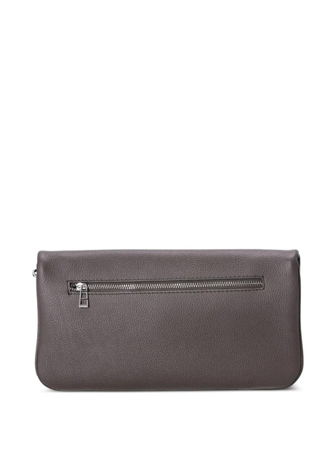Zadig&Voltaire logo-plaque leather clutch bag - Grey - zdjęcie produktu nr 2