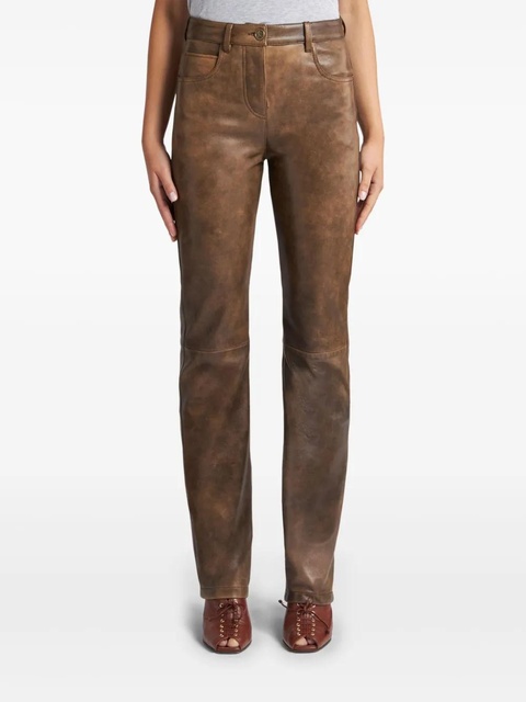 ETRO leather trousers - Brown - zdjęcie produktu nr 2