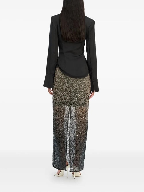 ROTATE BIRGER CHRISTENSEN beaded maxi skirt - Black - zdjęcie produktu nr 2