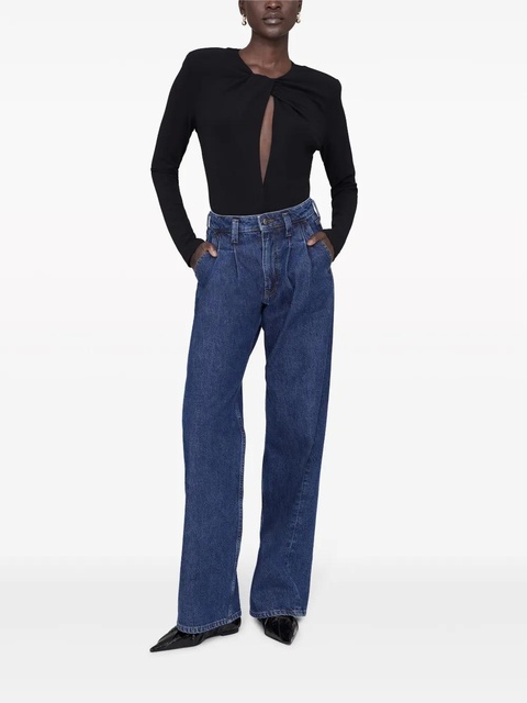 ANINE BING Amaya cut-out top - Black - zdjęcie produktu nr 2