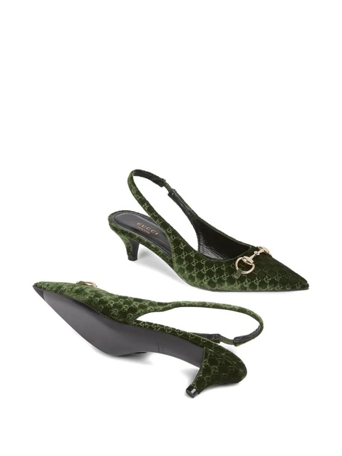 Gucci 45mm horsebit-detail pumps - Green - zdjęcie produktu nr 1