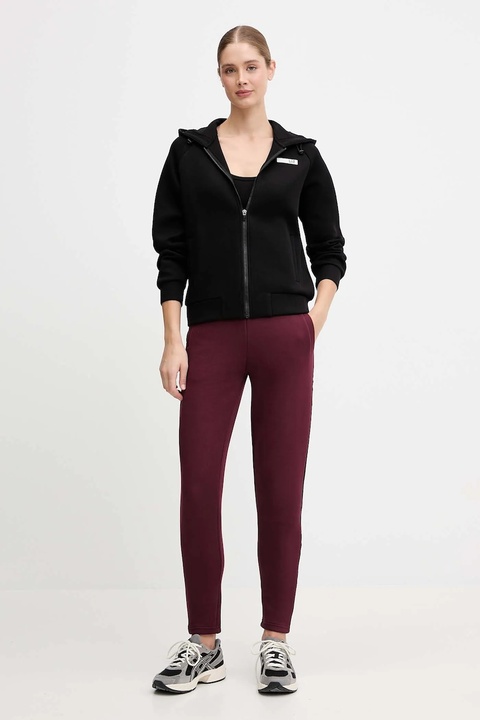 EA7 Emporio Armani bluza damska kolor czarny z kapturem gładka AF13151.7W000675 - zdjęcie produktu nr 2