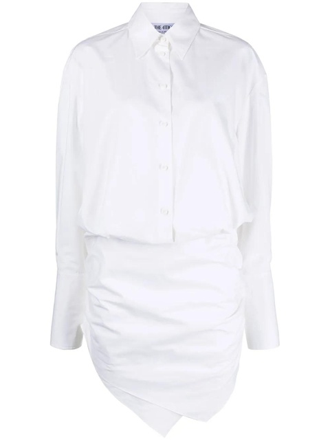 The Attico ruched-front shirtdress - White - zdjęcie produktu nr 1