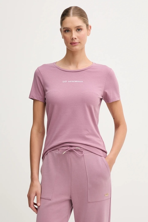EA7 Emporio Armani t-shirt damski kolor różowy AF12115.7W000798 - zdjęcie produktu nr 1