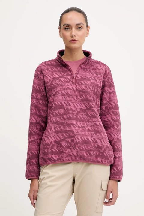 Jack Wolfskin bluza outdoorowa BIG SKY kolor fioletowy wzorzysta A65449 - zdjęcie produktu nr 1