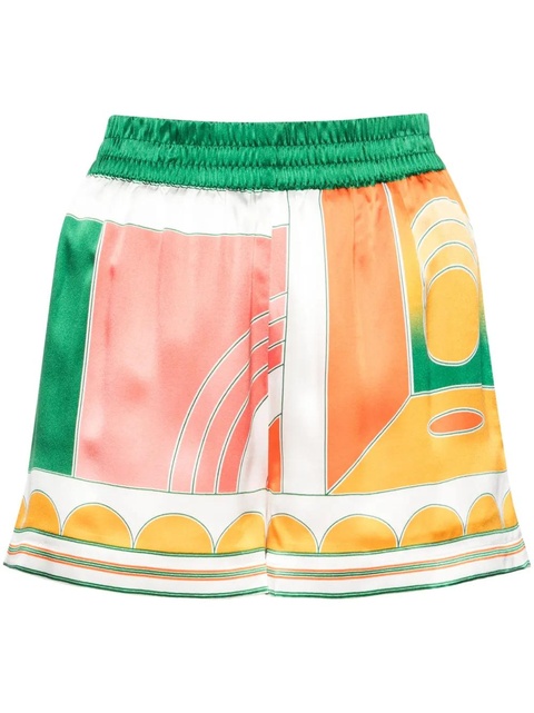Casablanca Summer Court silk shorts - Orange - zdjęcie produktu nr 1