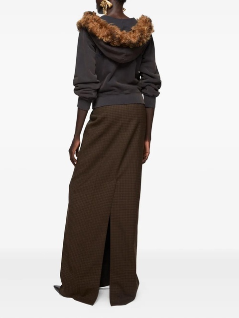 Acne Studios high-waisted checked skirt - Brown - zdjęcie produktu nr 2