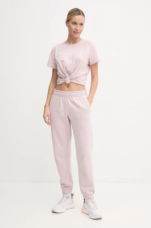 Dkny t-shirt bawełniany damski kolor różowy DP4T9518 - zdjęcie produktu nr 2