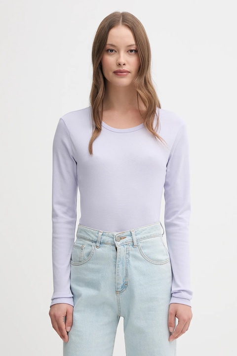 United Colors of Benetton longsleeve bawełniany kolor różowy 3GA2E16F9 - zdjęcie produktu nr 1