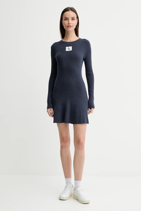 Calvin Klein Jeans sukienka kolor granatowy mini rozkloszowana LV047D307G - zdjęcie produktu nr 2