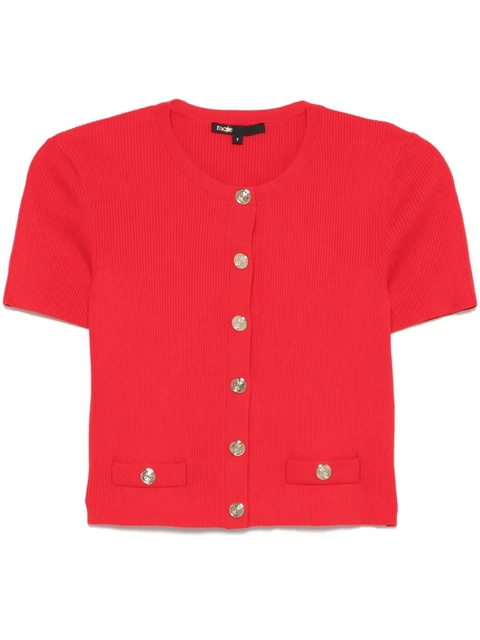 Maje ribbed cardigan - Red - zdjęcie produktu nr 1