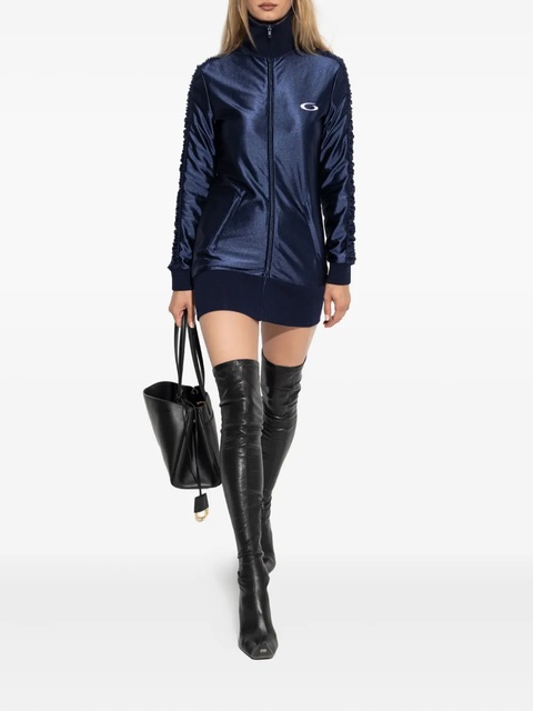 Balenciaga ruched-detail zip-up dress - Blue - zdjęcie produktu nr 2