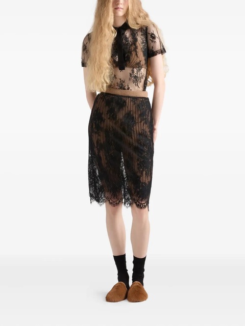 Prada lace polo top - Black - zdjęcie produktu nr 2