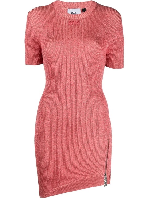GCDS knitted lurex mini dress - Pink - zdjęcie produktu nr 1