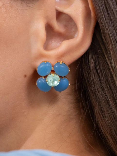 Jennifer Behr Quinn chalcedony earrings - Gold - zdjęcie produktu nr 2