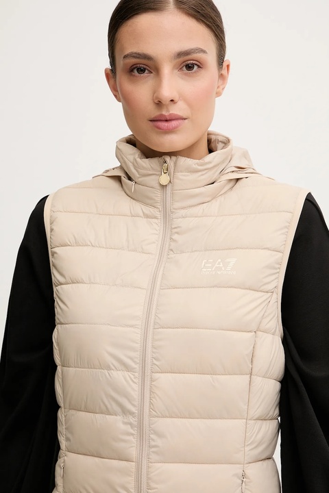 EA7 Emporio Armani bezrękawnik kolor beżowy przejściowy AF12477.7W000472 - zdjęcie produktu nr 2