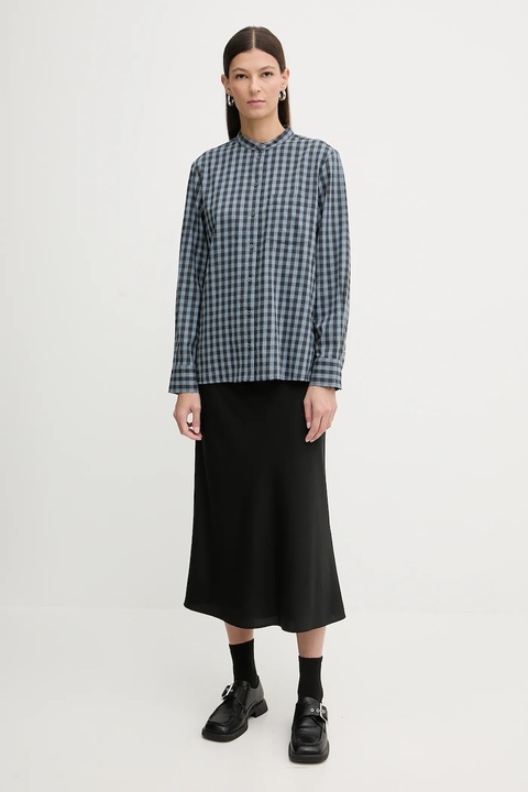 Marc O'Polo koszula bawełniana damska kolor niebieski regular 511111042519 - zdjęcie produktu nr 2