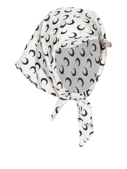Marine Serre Moon-pattern scarf hat - White - zdjęcie produktu nr 2