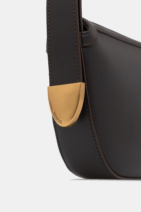 Sessun torebka skórzana kolor brązowy 25102019 - zdjęcie produktu nr 2