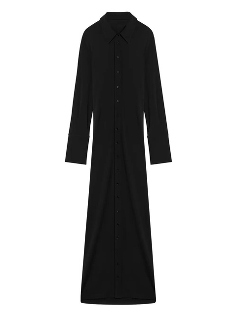 Sportmax button-front maxi shirt dress - Black - zdjęcie produktu nr 1