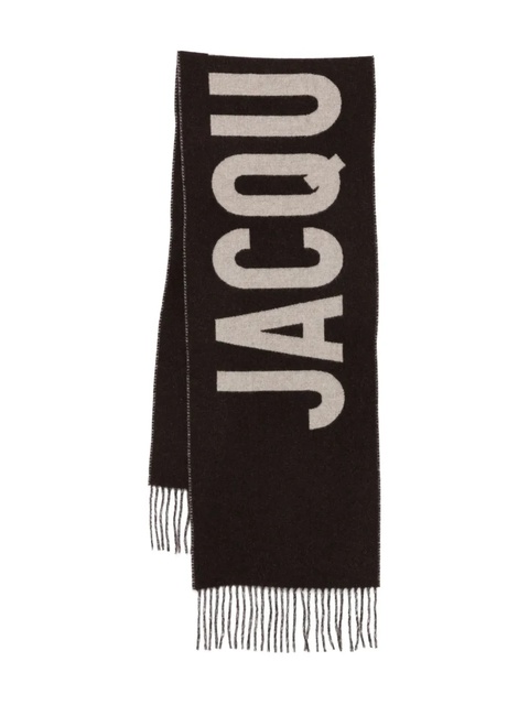Jacquemus logo-jacquard wool scarf - Brown - zdjęcie produktu nr 1