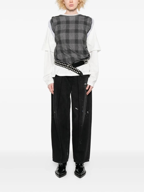 MM6 Maison Margiela paint-splatter jeans - Black - zdjęcie produktu nr 2