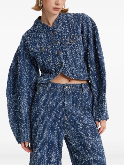 ROTATE BIRGER CHRISTENSEN bubble-hem loose-fit pants - Blue - zdjęcie produktu nr 2