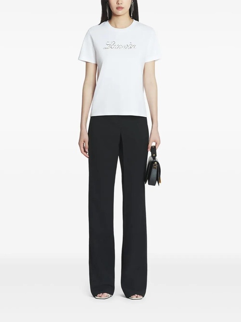 Lanvin sequinned-logo T-shirt - White - zdjęcie produktu nr 2