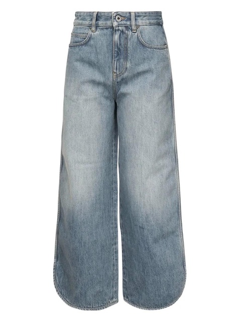 LOEWE leather-patch button-fly jeans - Blue - zdjęcie produktu nr 1