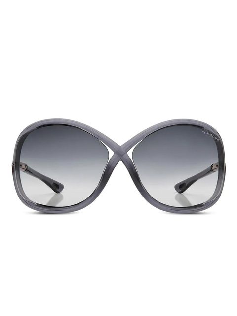 TOM FORD Eyewear geometric semi-rim sunglasses - Grey - zdjęcie produktu nr 1