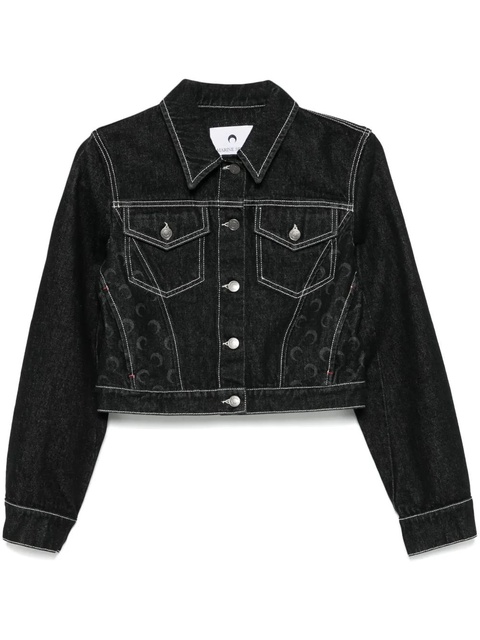 Marine Serre Moon Laser denim jacket - Black - zdjęcie produktu nr 1