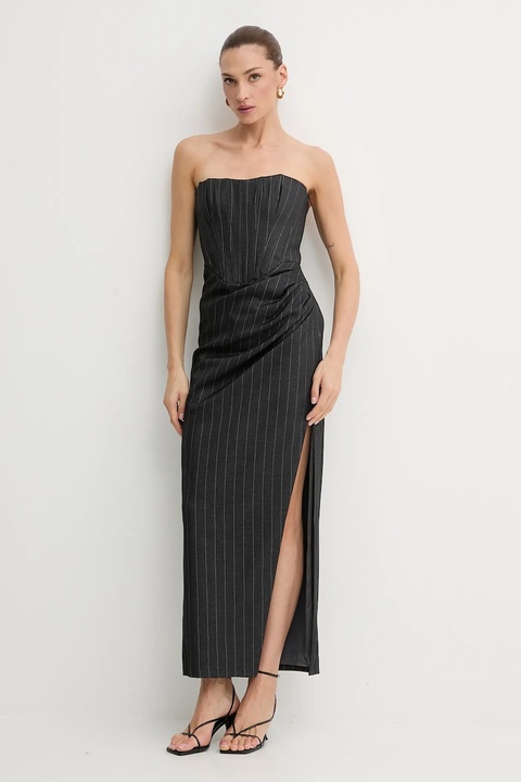 Bardot sukienka kolor szary maxi rozkloszowana 58082DB5 - zdjęcie produktu nr 1