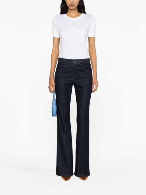 Dolce & Gabbana crystal-embellished T-shirt - White - zdjęcie produktu nr 1