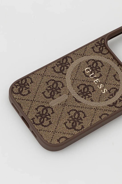 Guess etui na telefon iPhone 16 Pro kolor brązowy GUHMP16LG4GFRW - zdjęcie produktu nr 2