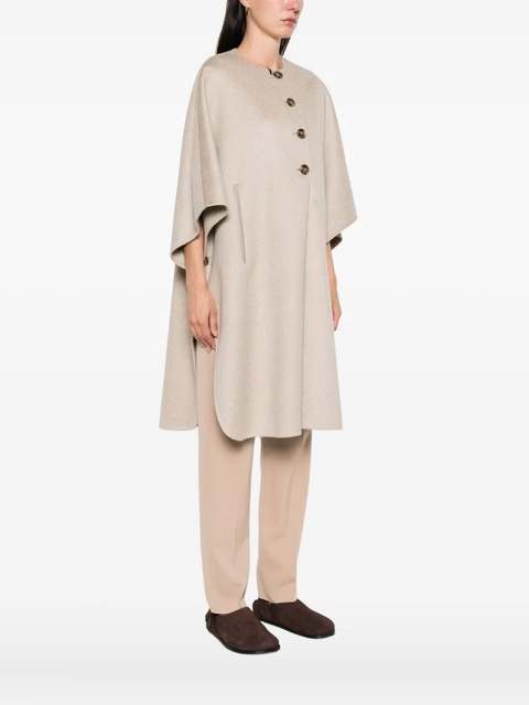 Max Mara button-fastening cashmere cape coat - Neutrals - zdjęcie produktu nr 2