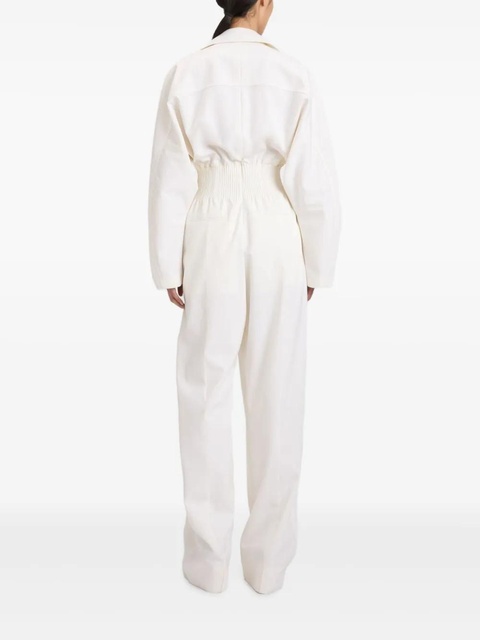 Victoria Beckham pleated tab-detail jumpsuit - Neutrals - zdjęcie produktu nr 2