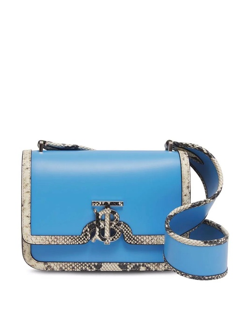 Burberry snakeskin-print TB shoulder bag - Blue - zdjęcie produktu nr 1