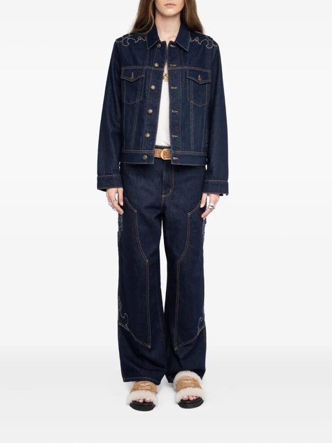 Zadig&Voltaire embroidered denim jacket - Blue - zdjęcie produktu nr 1