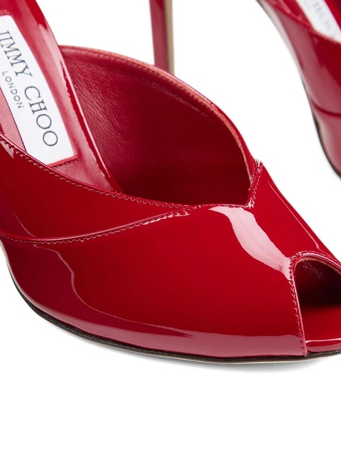 Jimmy Choo 100mm Brigitte peep-toe mules - Red - zdjęcie produktu nr 2