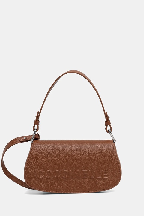 Coccinelle torebka skórzana kolor brązowy E5 QBB 52 01 01 - zdjęcie produktu nr 1