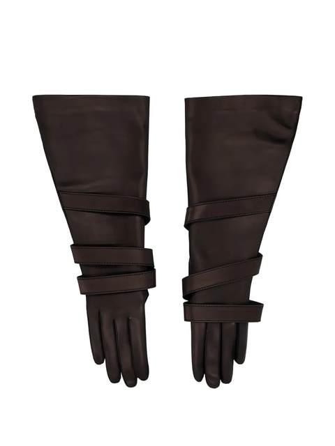 Saint Laurent leather gloves - Brown - zdjęcie produktu nr 2