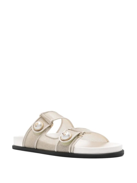 Jimmy Choo Fayence metallic mesh slides - Neutrals - zdjęcie produktu nr 2
