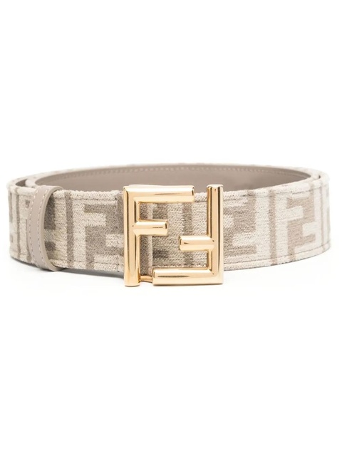 FENDI FF-monogram leather belt - Neutrals - zdjęcie produktu nr 1