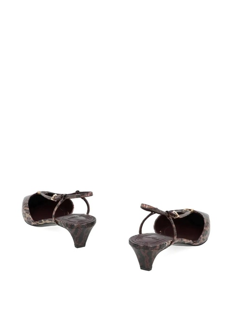FENDI 40mm animal-print slingback pumps - Brown - zdjęcie produktu nr 2