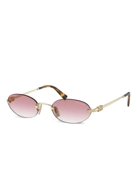 Miu Miu oval-frame sunglasses - Gold - zdjęcie produktu nr 2