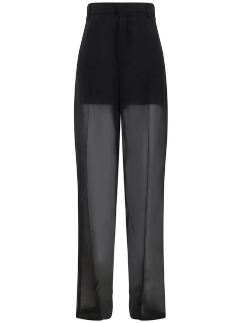 Blumarine georgette trousers - Black - zdjęcie produktu nr 1