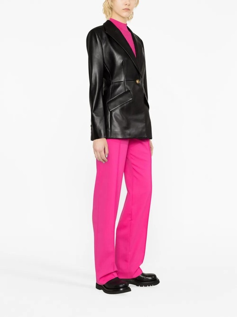 Versace single-breasted leather blazer - Black - zdjęcie produktu nr 2