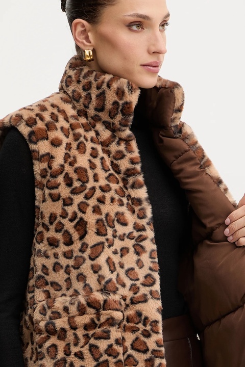 Morgan bezrękawnik kolor brązowy zimowy 5GILEO - zdjęcie produktu nr 1